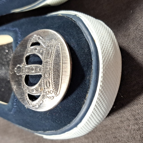 Zigi Girl Navy Blue Nubuck Suede Leather Slip Ons VG- US 7.5 - Picture 4 of 16